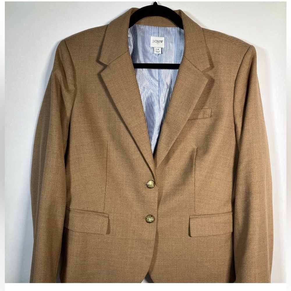 J. Crew Men's Camel/Tan Two-Button Blazer